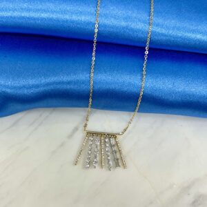 14K Yellow Multi-Shape Diamond Necklace